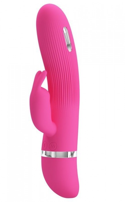Розовый вибратор Ingram с электростимуляцией - 19,2 см. - Baile - купить с доставкой в Краснодаре