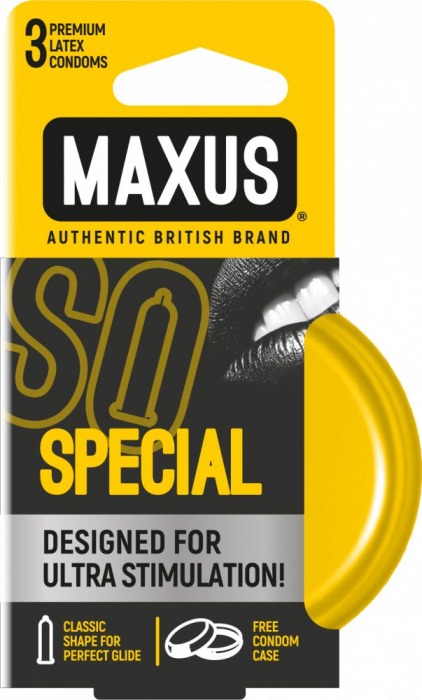 Презервативы с точками и рёбрами в железном кейсе MAXUS Special - 3 шт. - Maxus - купить с доставкой в Краснодаре