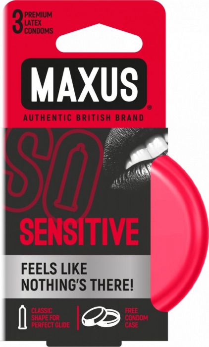 Ультратонкие презервативы в железном кейсе MAXUS Sensitive - 3 шт. - Maxus - купить с доставкой в Краснодаре