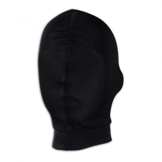 Черная глухая маска на голову - Lux Fetish - купить с доставкой в Краснодаре