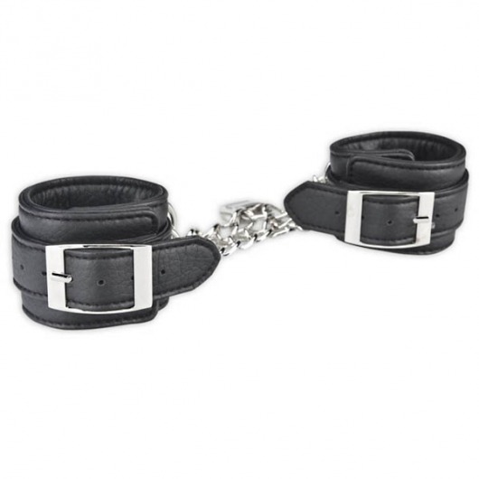 Кожаные наручники на цепи - Lux Fetish - купить с доставкой в Краснодаре