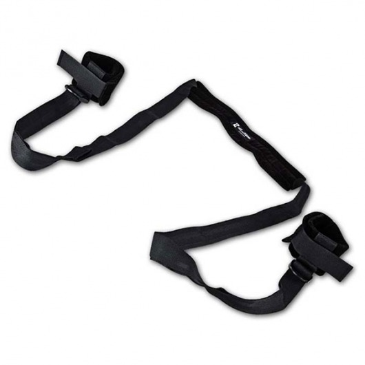 Черная поддержка с подкладкой для комфорта шеи с манжетами на лодыжки - Lux Fetish - купить с доставкой в Краснодаре