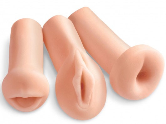 Комплект из 3 мастурбаторов All 3 Holes: вагина, анус, ротик - Pipedream - в Краснодаре купить с доставкой