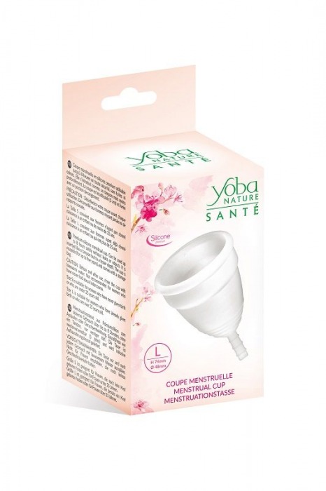 Белая менструальная чаша Yoba Nature Coupe - размер L - Yoba - купить с доставкой в Краснодаре