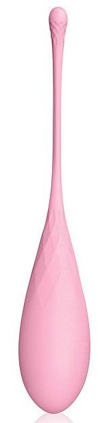 Нежно-розовый каплевидный вагинальный шарик со шнурком - Cosmo
