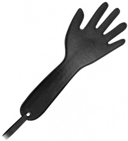 Черная шлепалка с виде ладони с удлиненной ручкой - 36 см. - Bior toys - купить с доставкой в Краснодаре