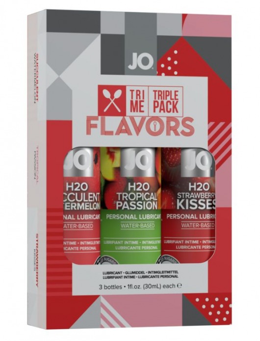 Подарочный набор ароматизированных лубрикантов Tri-Me Triple Pack Flavors - System JO - купить с доставкой в Краснодаре