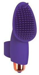 Фиолетовый клиторальный вибромассажер с усиками - 9 см. - Bior toys
