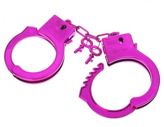 Ярко-розовые пластиковые наручники  Блеск - Сима-Ленд - купить с доставкой в Краснодаре