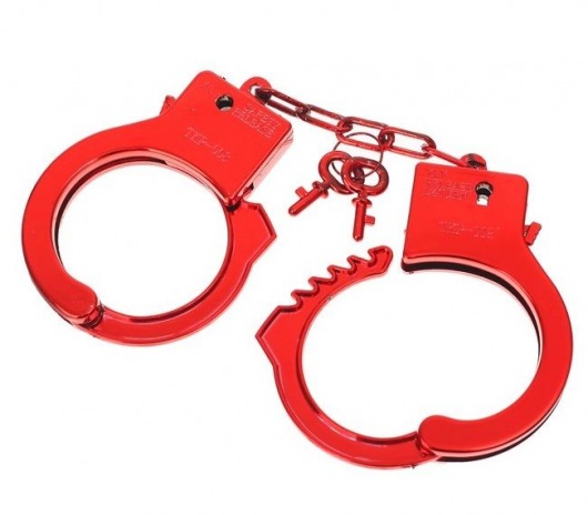Красные пластиковые наручники  Блеск - Сима-Ленд - купить с доставкой в Краснодаре