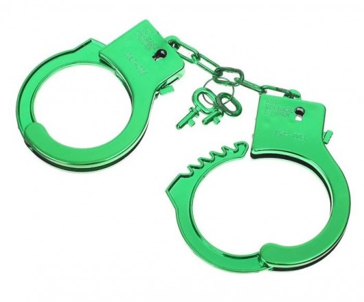 Зеленые пластиковые наручники  Блеск - Сима-Ленд - купить с доставкой в Краснодаре