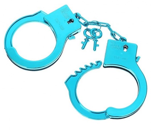 Голубые пластиковые наручники  Блеск - Сима-Ленд - купить с доставкой в Краснодаре