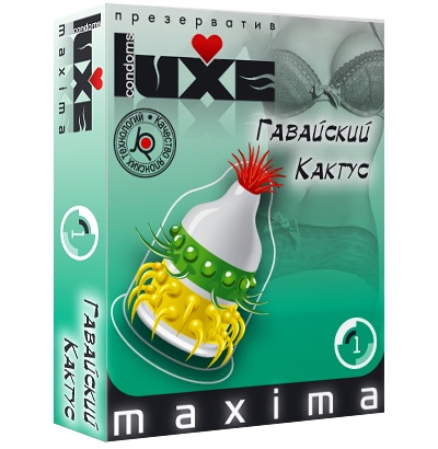 Презерватив LUXE Maxima  Гавайский Кактус  - 1 шт. - Luxe - купить с доставкой в Краснодаре