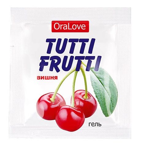 Пробник гель-смазки Tutti-frutti с вишнёвым вкусом - 4 гр. - Биоритм - купить с доставкой в Краснодаре