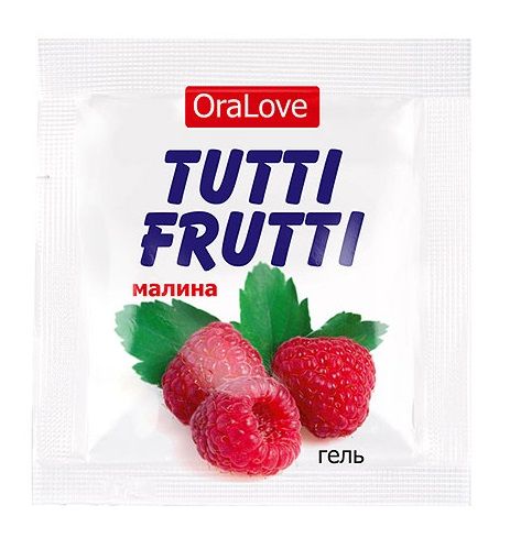 Пробник гель-смазки Tutti-frutti с малиновым вкусом - 4 гр. - Биоритм - купить с доставкой в Краснодаре