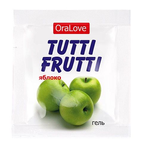 Пробник гель-смазки Tutti-frutti с яблочным вкусом - 4 гр. - Биоритм - купить с доставкой в Краснодаре