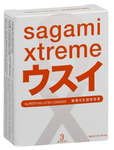 Ультратонкие презервативы Sagami Xtreme SUPERTHIN - 3 шт. - Sagami - купить с доставкой в Краснодаре