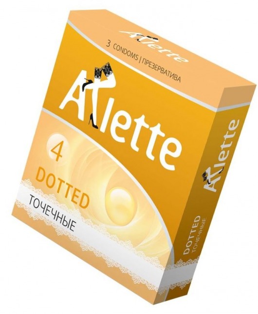 Презервативы Arlette Dotted с точечной текстурой - 3 шт. - Arlette - купить с доставкой в Краснодаре