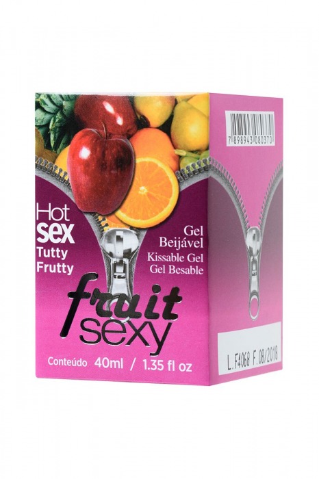 Массажное масло FRUIT SEXY Tutti-frutti с фруктовым ароматом и разогревающим эффектом - 40 мл. - INTT - купить с доставкой в Краснодаре