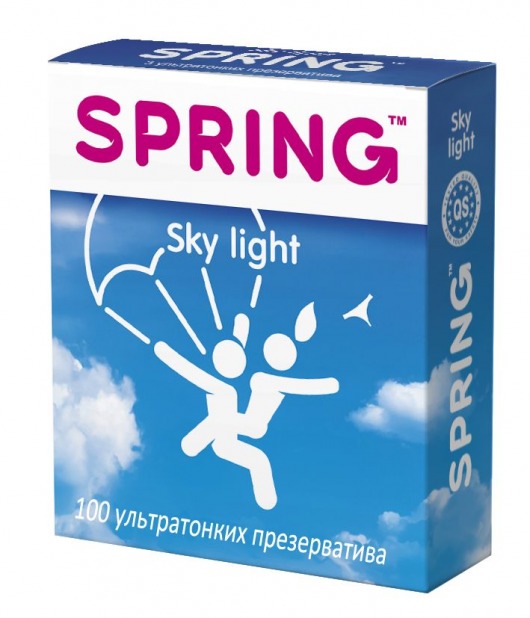 Ультратонкие презервативы SPRING SKY LIGHT - 100 шт. - SPRING - купить с доставкой в Краснодаре