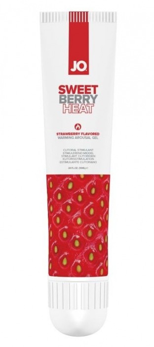 Стимулирующий клиторальный гель со вкусом клубники JO Sweet Berry Heat - 10 мл. - System JO - купить с доставкой в Краснодаре