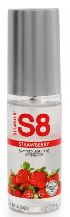 Лубрикант S8 Flavored Lube со вкусом клубники - 50 мл. - Stimul8 - купить с доставкой в Краснодаре