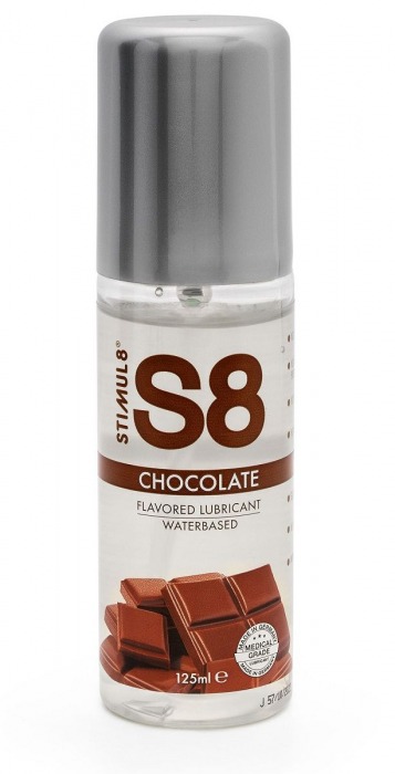 Смазка на водной основе S8 Flavored Lube со вкусом шоколада - 125 мл. - Stimul8 - купить с доставкой в Краснодаре