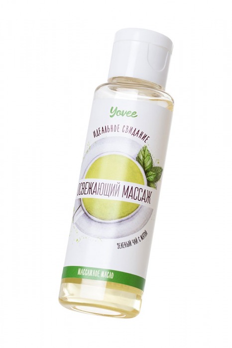 Масло для массажа «Освежающий массаж» с ароматом зеленого чая и мяты - 50 мл. - ToyFa - купить с доставкой в Краснодаре