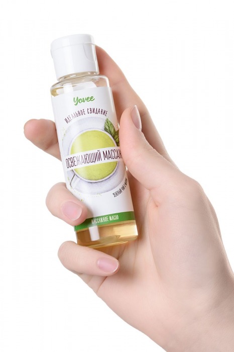 Масло для массажа «Освежающий массаж» с ароматом зеленого чая и мяты - 50 мл. - ToyFa - купить с доставкой в Краснодаре