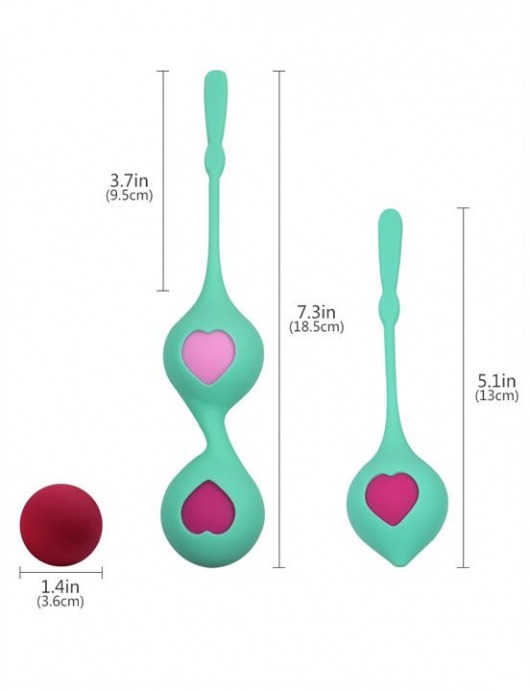 Набор из 4 вагинальных разновесных шариков Grace - Winyi