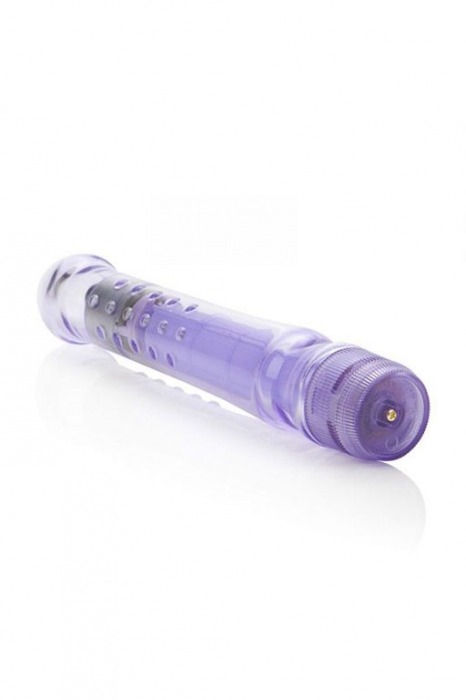 Фиолетовый вибратор LED Glider с подсветкой - 16,5 см. - California Exotic Novelties