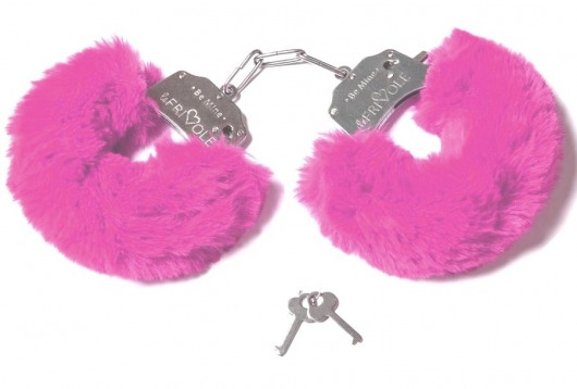 Шикарные наручники с пушистым розовым мехом - Le Frivole - купить с доставкой в Краснодаре