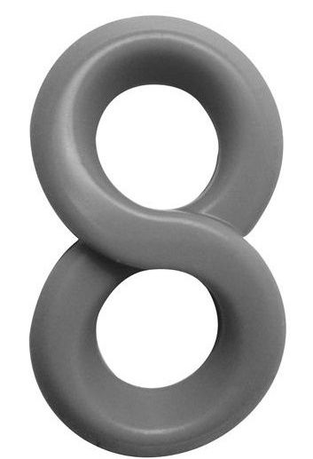 Серое эрекционное кольцо на пенис RINGS LIQUID SILICONE - Dream Toys - в Краснодаре купить с доставкой