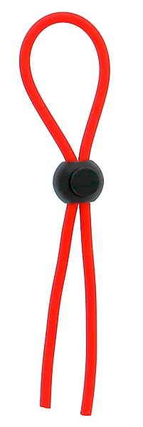 Красное эрекционное лассо с одной бусинкой-утяжкой STRETCHY THICK LASSO - Dream Toys - в Краснодаре купить с доставкой