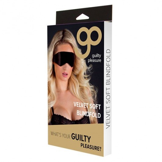 Черная маска без прорезей BLINDFOLD - Blush Novelties - купить с доставкой в Краснодаре