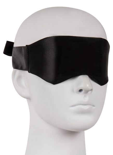 Черная маска без прорезей BLINDFOLD - Blush Novelties - купить с доставкой в Краснодаре