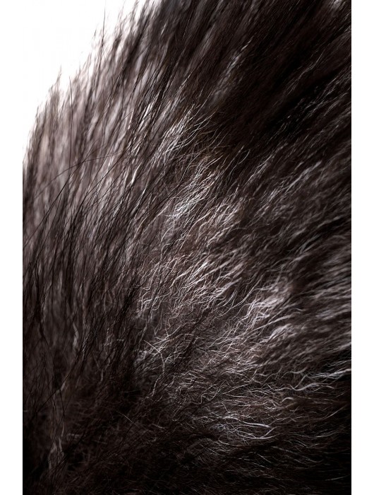 Серебристая металлическая анальная втулка с хвостом чернобурой лисы - размер S - ToyFa - купить с доставкой в Краснодаре