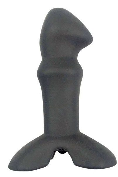 Черный фантазийный вибростимулятор Sex Expert с ограничителем - 9,2 см. - Bior toys