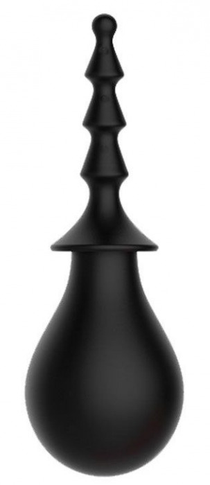 Чёрный силиконовый анальный душ-елочка - Bior toys - купить с доставкой в Краснодаре