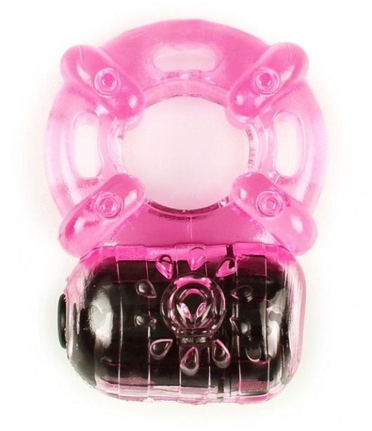 Розовое эрекционное кольцо c вибропулей - Brazzers - в Краснодаре купить с доставкой
