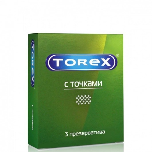 Текстурированные презервативы Torex  С точками  - 3 шт. - Torex - купить с доставкой в Краснодаре