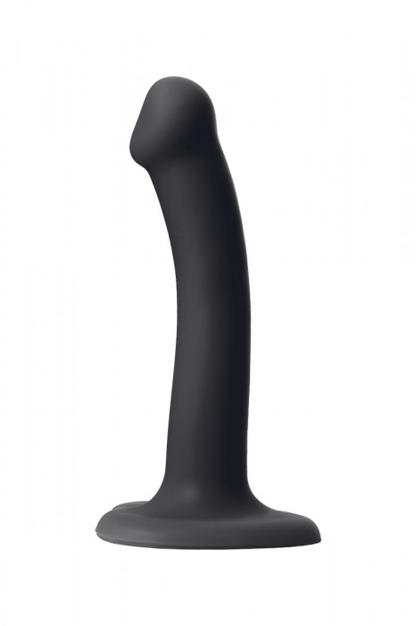 Черный фаллос на присоске Silicone Bendable Dildo S - 17 см. - Strap-on-me - купить с доставкой в Краснодаре