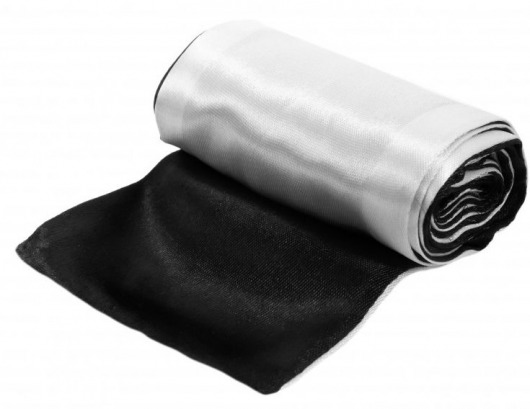 Черно-белая атласная лента для связывания - 1,4 м. - Джага-Джага - купить с доставкой в Краснодаре