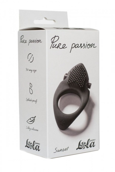 Черное эрекционное виброкольцо Pure Passion Sunset - Lola Games - в Краснодаре купить с доставкой