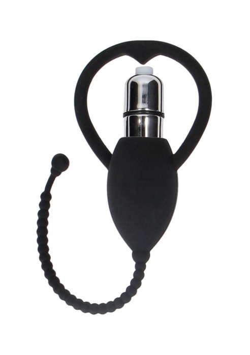 Черный уретральный вибростимулятор Urethral Sounding Vibrating Bullet Plug - Shots Media BV - купить с доставкой в Краснодаре