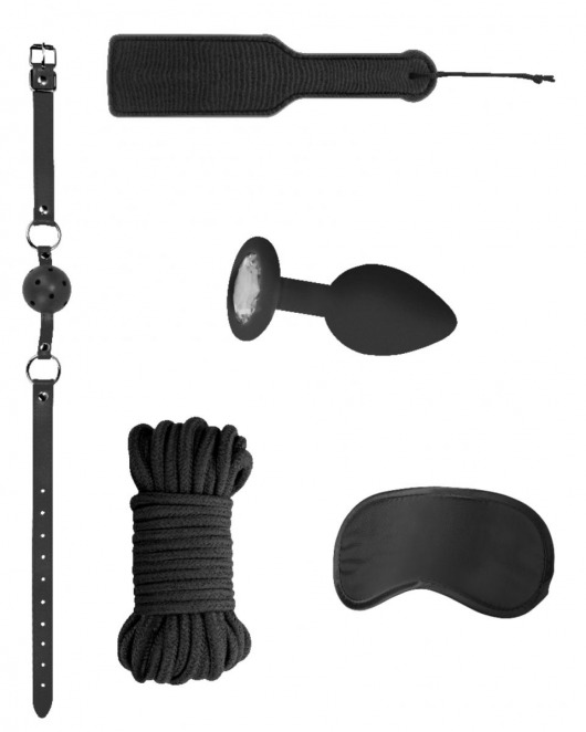 Черный игровой набор Introductory Bondage Kit №5 - Shots Media BV - купить с доставкой в Краснодаре