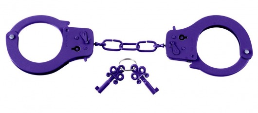 Металлические фиолетовые наручники - Pipedream - купить с доставкой в Краснодаре