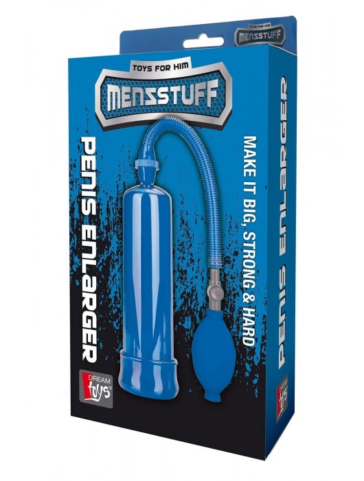 Синяя вакуумная помпа MENZSTUFF PENIS ENLARGER - Dream Toys - в Краснодаре купить с доставкой