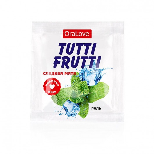 Пробник гель-смазки Tutti-frutti со вкусом мяты - 4 гр. - Биоритм - купить с доставкой в Краснодаре