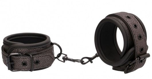 Серые наручники Elegant Hand Cuffs на карабинах - Shots Media BV - купить с доставкой в Краснодаре